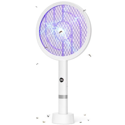 Rechargeable Mosquito Racket With Box & Stand – Electric Insect Killer Bat For Indoor And Outdoor Use | Insects Killer | Mosquito Killer Racket (Random Color)