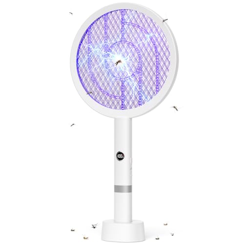 Rechargeable Mosquito Racket With Box & Stand – Electric Insect Killer Bat For Indoor And Outdoor Use | Insects Killer | Mosquito Killer Racket (Random Color)