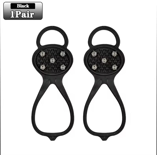 5 Studs Anti Skid Ice Snow Camping Walking Shoes Winter Safety Boots Universal Professional Climbing Crampons - 1 Pair