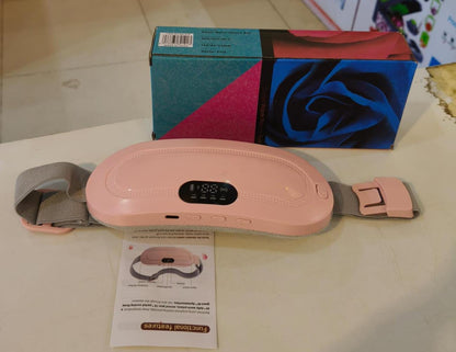 Electric Period Cramp Massager Heating Belt – USB Rechargeable Menstrual Pain Relief Waist & Stomach Warmer for Women