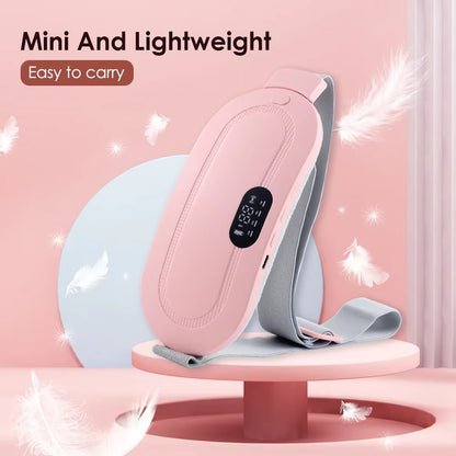 Electric Period Cramp Massager Heating Belt – USB Rechargeable Menstrual Pain Relief Waist & Stomach Warmer for Women
