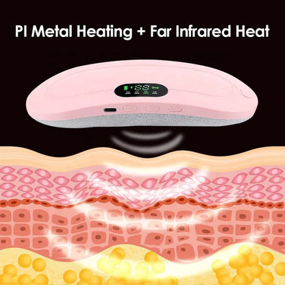 Electric Period Cramp Massager Heating Belt – USB Rechargeable Menstrual Pain Relief Waist & Stomach Warmer for Women