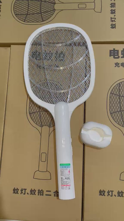 Rechargeable Mosquito Racket With Box & Stand – Electric Insect Killer Bat For Indoor And Outdoor Use | Insects Killer | Mosquito Killer Racket (Random Color)